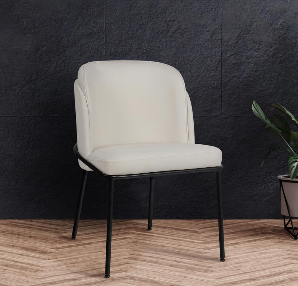 Meridian Furniture - Jagger White Vegan Leather Dining Chair (Set of 2) - 883White-C veiw 6
