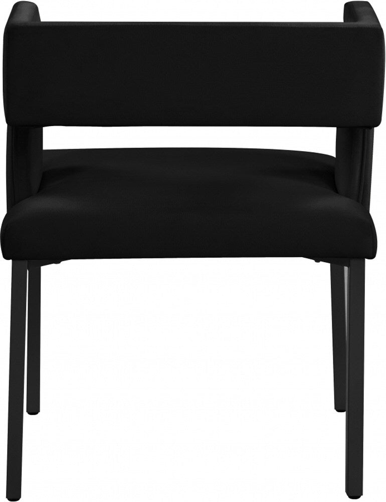 Meridian Furniture - Caleb Black Velvet Dining Chair (Set of 2) - 968Black-C veiw 3
