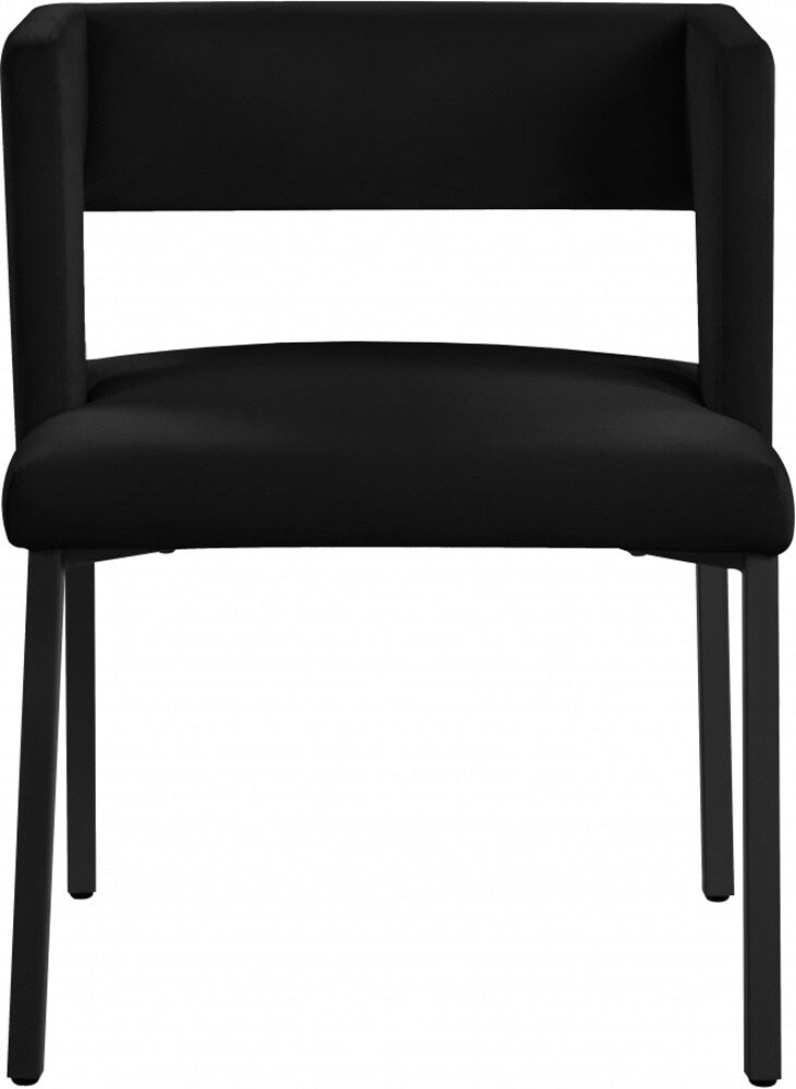 Meridian Furniture - Caleb Black Velvet Dining Chair (Set of 2) - 968Black-C veiw 5