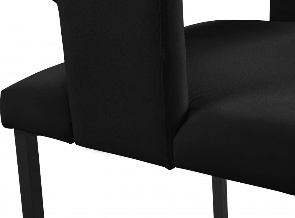 Meridian Furniture - Caleb Black Velvet Dining Chair (Set of 2) - 968Black-C veiw 6
