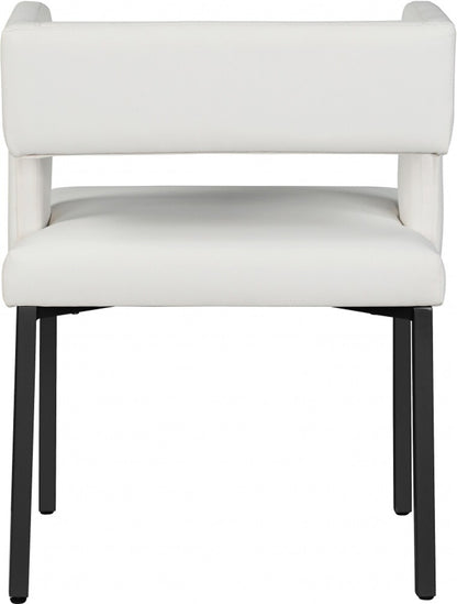 Meridian Furniture - Caleb White Vegan Leather Dining Chair (Set of 2) - 968White-C veiw 2