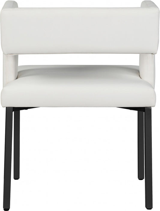 Meridian Furniture - Caleb White Vegan Leather Dining Chair (Set of 2) - 968White-C veiw 2