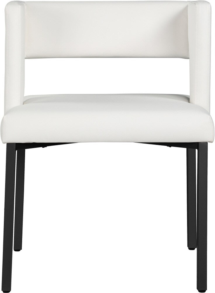 Meridian Furniture - Caleb White Vegan Leather Dining Chair (Set of 2) - 968White-C veiw 4