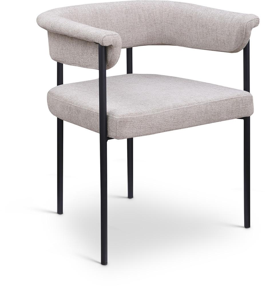 Meridian Furniture - Malin Taupe Linen Textured Fabric Dining Chair (Set of 2) - 420Taupe-C veiw 1
