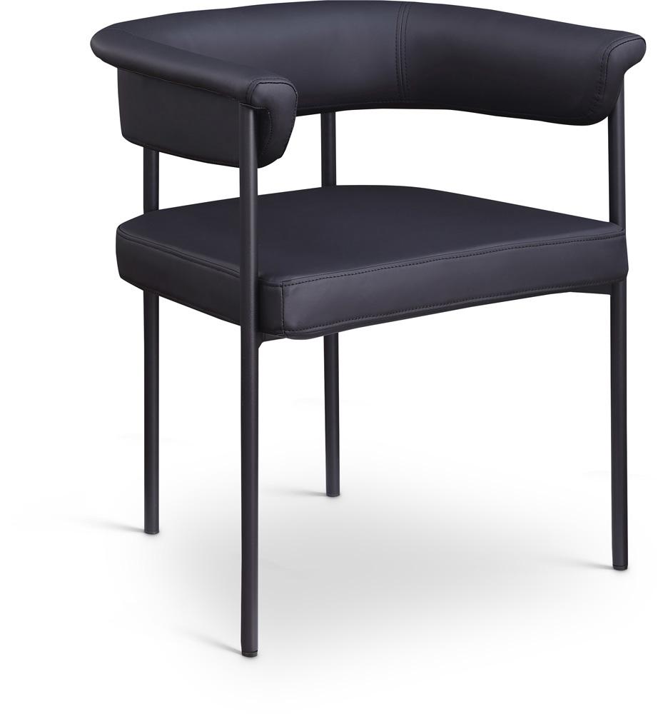Meridian Furniture - Malin Black Vegan Leather Dining Chair (Set of 2) - 427Black-C veiw 1