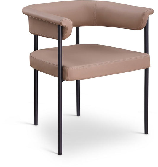 Meridian Furniture - Malin Tan Vegan Leather Dining Chair (Set of 2) - 427Tan-C veiw 1