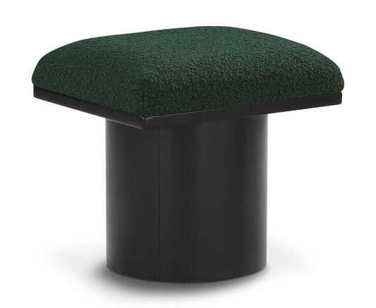 Meridian Furniture - Pavilion Green Boucle Fabric Bench/Stool - 466Green-C veiw 1