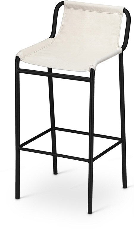 Meridian Furniture - Dax Cream Vegan Leather Counter Stool - 500Cream-C veiw 1