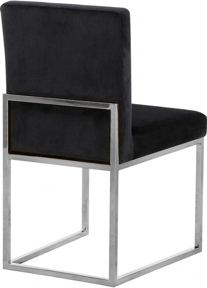 Meridian Furniture - Giselle Black Velvet Dining Chair (Set of 2) - 779Black-C veiw 2
