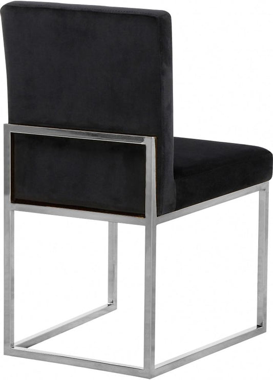 Meridian Furniture - Giselle Black Velvet Dining Chair (Set of 2) - 779Black-C veiw 2
