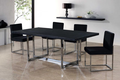 Meridian Furniture - Giselle Black Velvet Dining Chair (Set of 2) - 779Black-C veiw 5