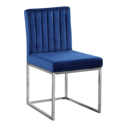 Meridian Furniture - Giselle Navy Velvet Dining Chair (Set of 2) - 779Navy-C veiw 1