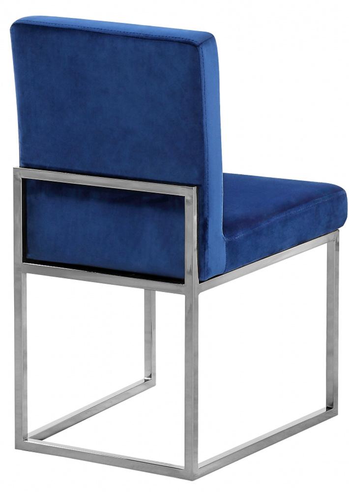 Meridian Furniture - Giselle Navy Velvet Dining Chair (Set of 2) - 779Navy-C veiw 2