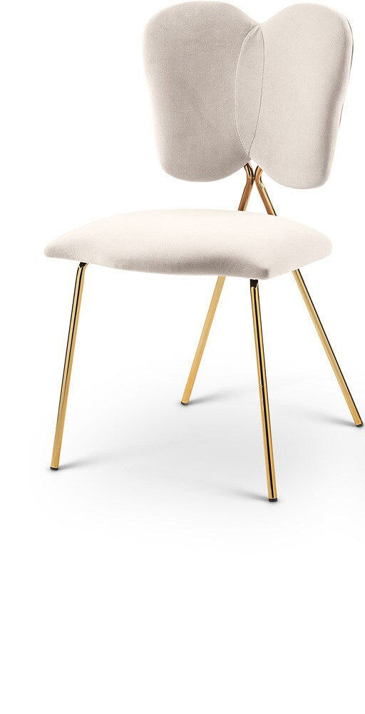 Meridian Furniture - Angel Cream Velvet Dining Chair (Set of 2) - 780Cream-C veiw 1