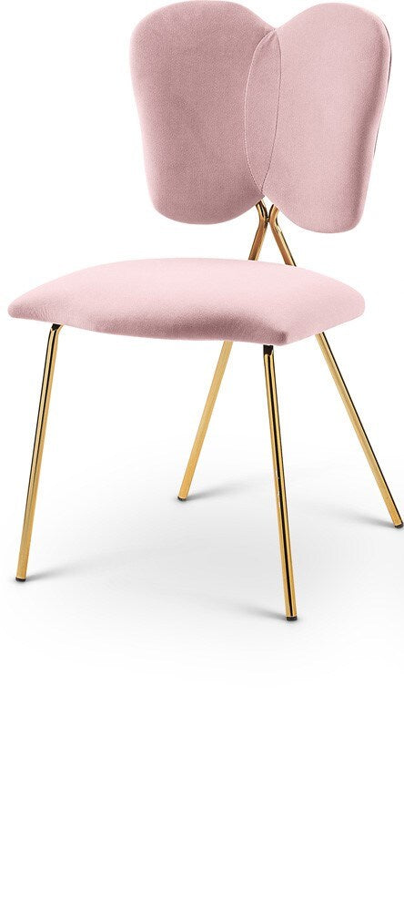 Meridian Furniture - Angel Pink Velvet Dining Chair (Set of 2) - 780Pink-C veiw 1