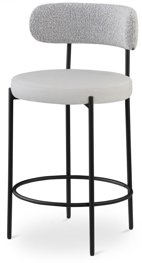 Meridian Furniture - Beacon Taupe Vegan Leather Seat Stool (Set of 2) - 878Taupe-C veiw 1