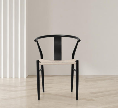 Meridian Furniture - Beck Beige Hand Woven Rope Dining Chair (Set of 2) - 893Black-C veiw 5