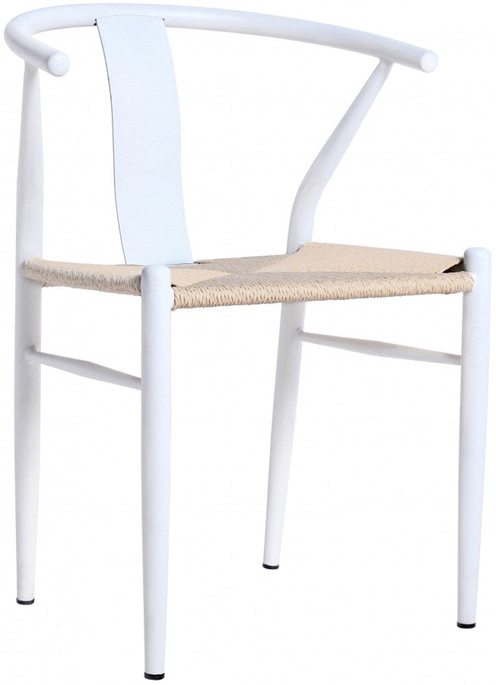 Meridian Furniture - Beck Beige Hand Woven Rope Dining Chair (Set of 2) - 893White-C veiw 1