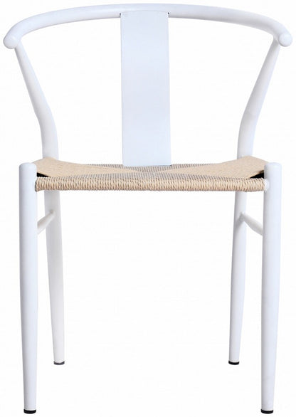 Meridian Furniture - Beck Beige Hand Woven Rope Dining Chair (Set of 2) - 893White-C veiw 3