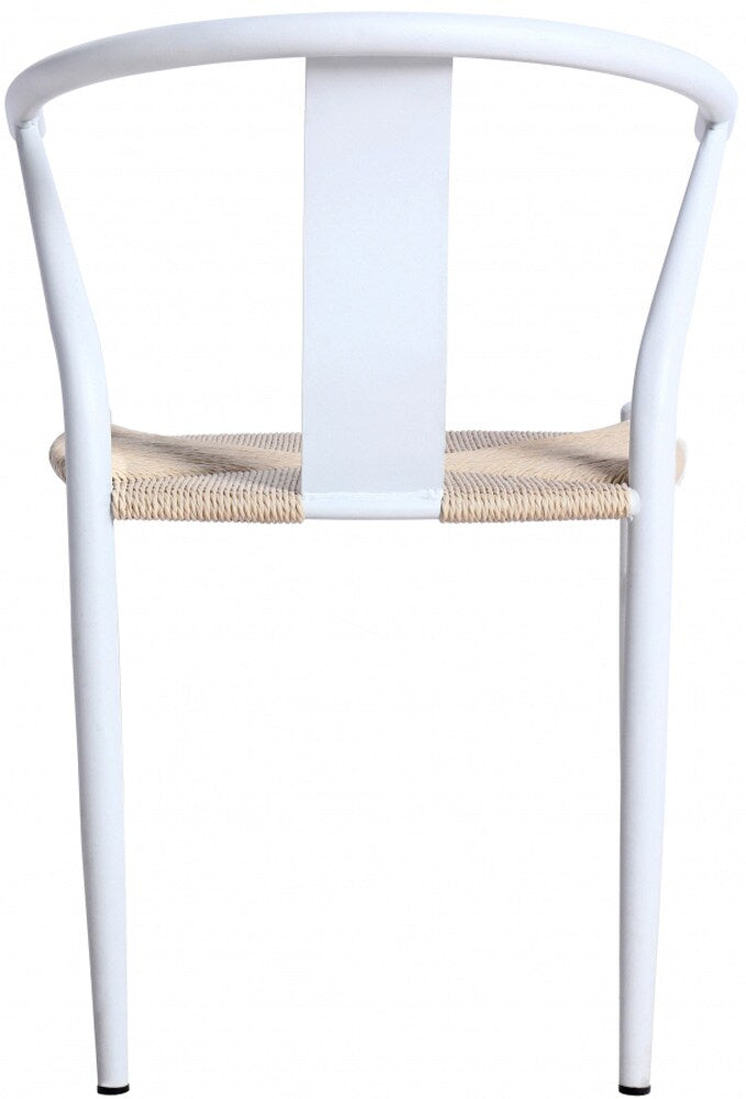 Meridian Furniture - Beck Beige Hand Woven Rope Dining Chair (Set of 2) - 893White-C veiw 4