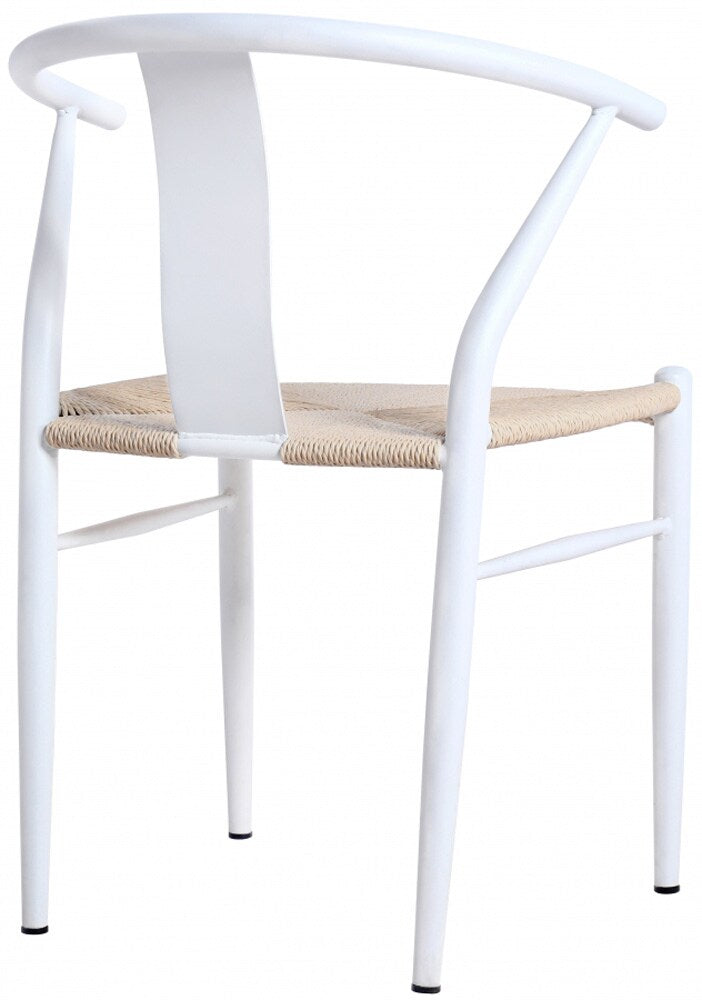 Meridian Furniture - Beck Beige Hand Woven Rope Dining Chair (Set of 2) - 893White-C veiw 5