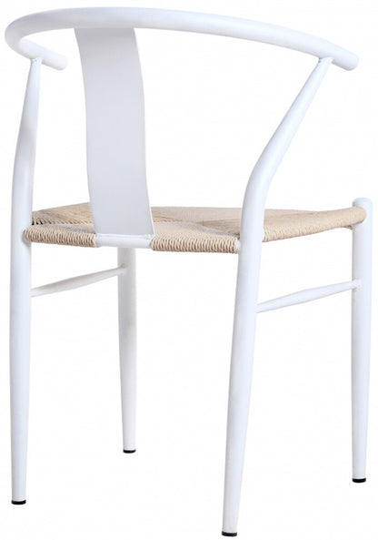 Meridian Furniture - Beck Beige Hand Woven Rope Dining Chair (Set of 2) - 893White-C veiw 5
