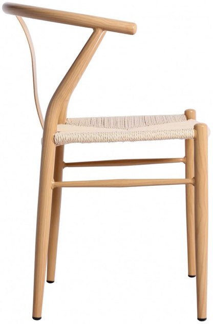 Meridian Furniture - Beck Beige Hand Woven Rope Dining Chair (Set of 2) - 893Oak-C veiw 2