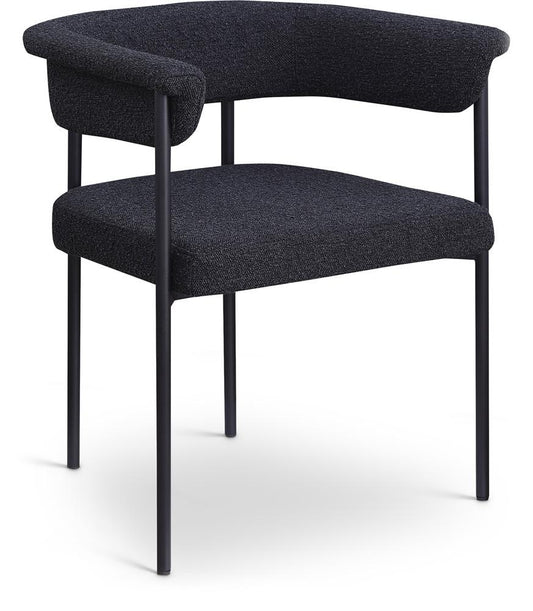 Meridian Furniture - Malin Black Boucle Fabric Dining Chair (Set of 2) - 410Black-C veiw 1