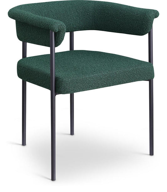 Meridian Furniture - Malin Green Boucle Fabric Dining Chair (Set of 2) - 410Green-C veiw 1