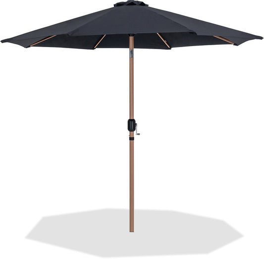 Meridian Furniture - Fiji Black Fabric Patio Umbrellas - 55014Black-U veiw 1