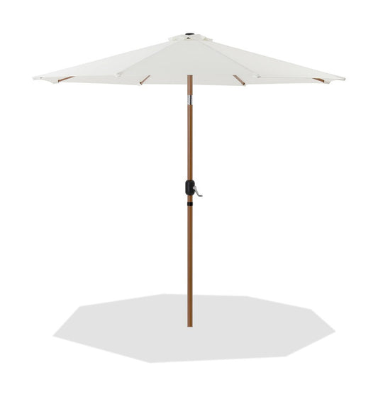 Meridian Furniture - Fiji White Fabric Patio Umbrellas - 55014White-U veiw 1