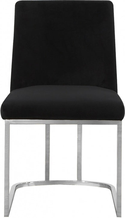 Meridian Furniture - Heidi Black Velvet Dining Chair (Set of 2) - 728Black-C veiw 3