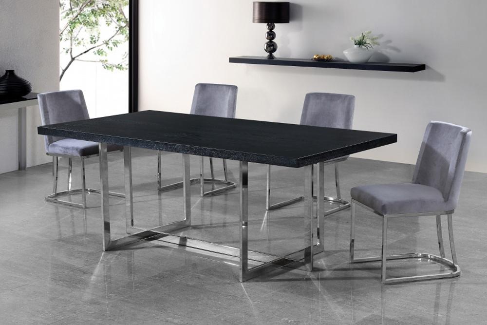 Meridian Furniture - Heidi Grey Velvet Dining Chair (Set of 2) - 728Grey-C veiw 5