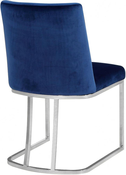 Meridian Furniture - Heidi Navy Velvet Dining Chair (Set of 2) - 728Navy-C veiw 2