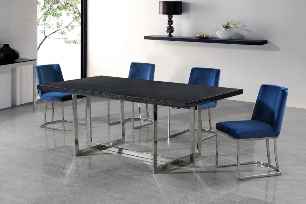Meridian Furniture - Heidi Navy Velvet Dining Chair (Set of 2) - 728Navy-C veiw 5