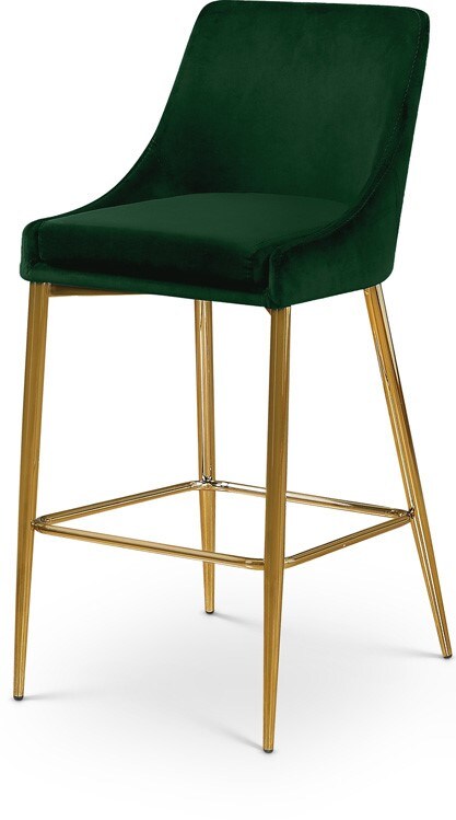 Meridian Furniture - Karina Green Velvet Stool (Set of 2) - 789Green-C veiw 1