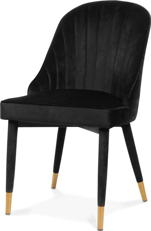 Meridian Furniture - Belle Black Velvet Dining Chair (Set of 2) - 811Black-C veiw 1