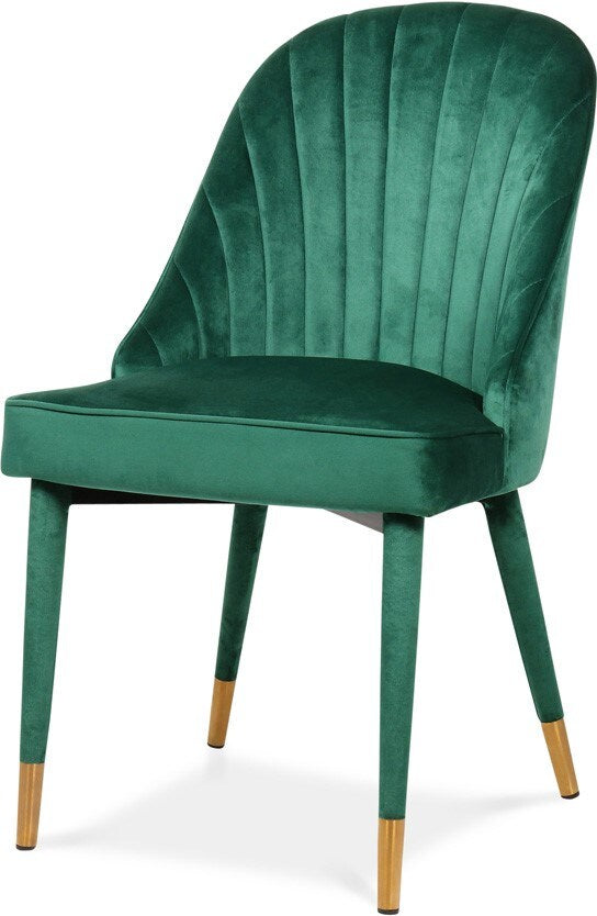 Meridian Furniture - Belle Green Velvet Dining Chair (Set of 2) - 811Green-C veiw 1