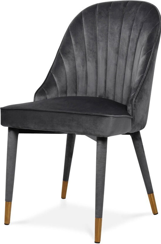 Meridian Furniture - Belle Grey Velvet Dining Chair (Set of 2) - 811Grey-C veiw 1