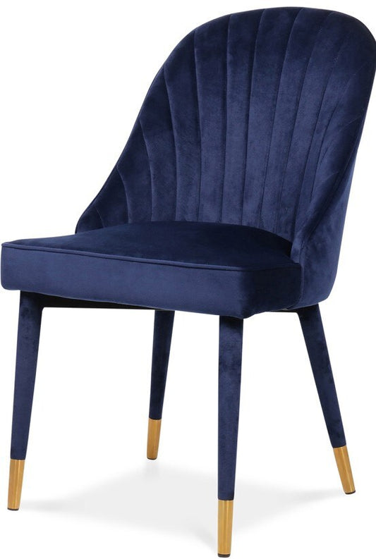 Meridian Furniture - Belle Navy Velvet Dining Chair (Set of 2) - 811Navy-C veiw 1