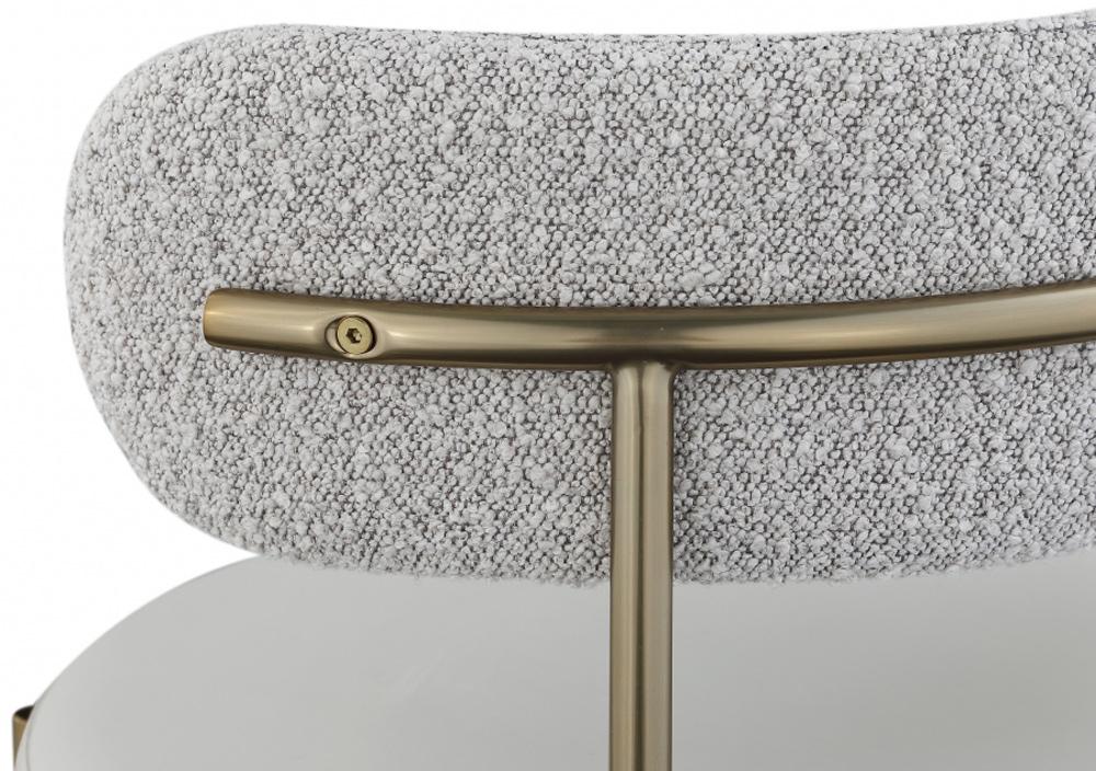 Meridian Furniture - Beacon Taupe Vegan Leather and Boucle Fabric Dining Chair (Set of 2) - 886Taupe-C veiw 6