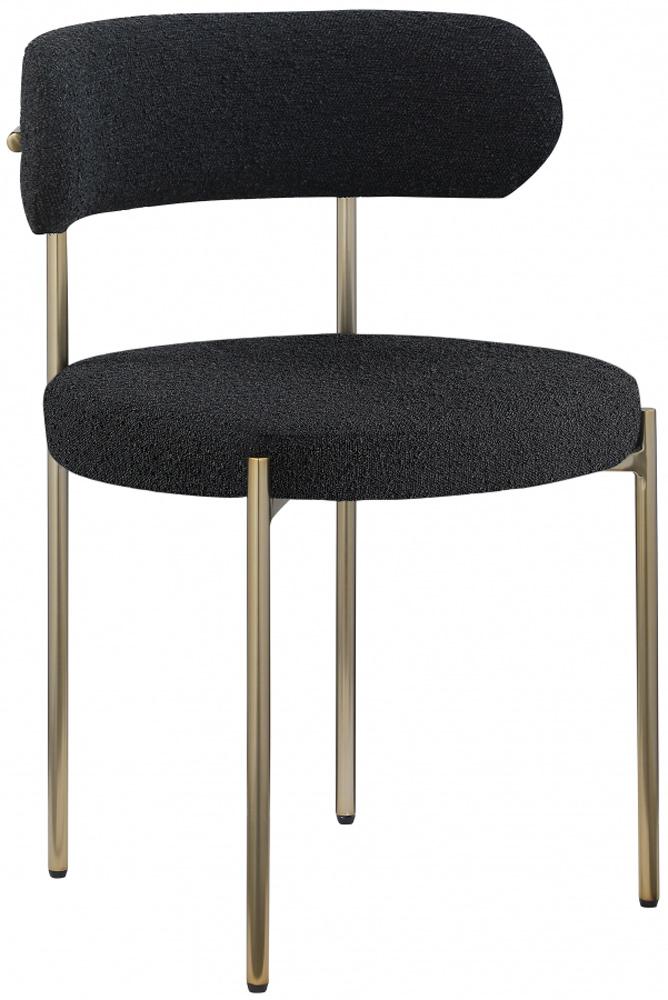 Meridian Furniture - Beacon Black Boucle Fabric Dining Chair (Set of 2) - 887Black-C veiw 1