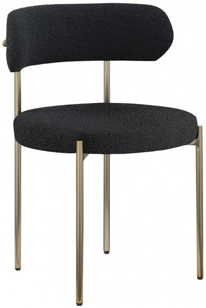 Meridian Furniture - Beacon Black Boucle Fabric Dining Chair (Set of 2) - 887Black-C veiw 1