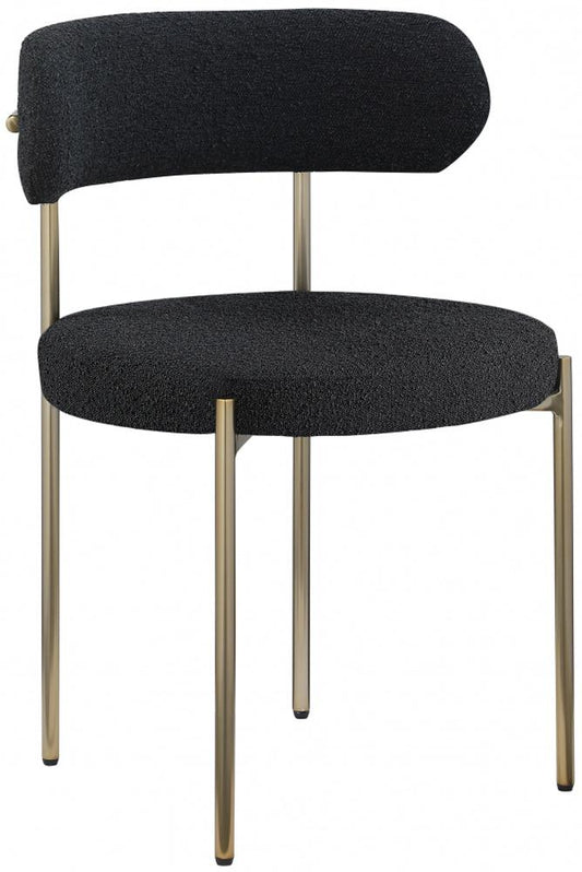 Meridian Furniture - Beacon Black Boucle Fabric Dining Chair (Set of 2) - 887Black-C veiw 1