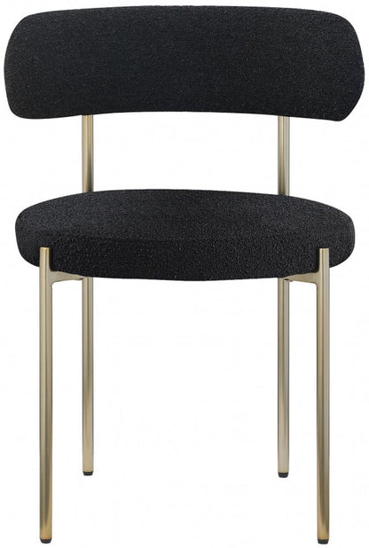 Meridian Furniture - Beacon Black Boucle Fabric Dining Chair (Set of 2) - 887Black-C veiw 3