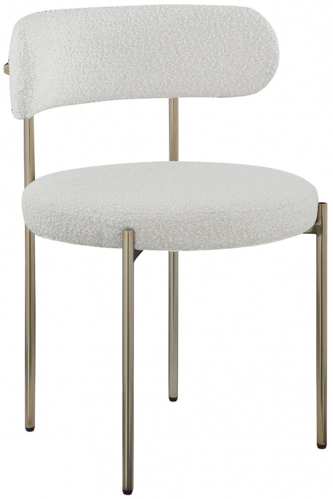 Meridian Furniture - Beacon Cream Boucle Fabric Dining Chair (Set of 2) - 887Cream-C veiw 1