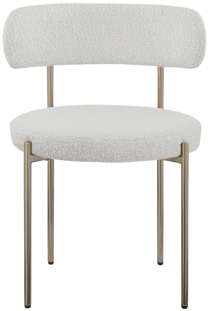 Meridian Furniture - Beacon Cream Boucle Fabric Dining Chair (Set of 2) - 887Cream-C veiw 3