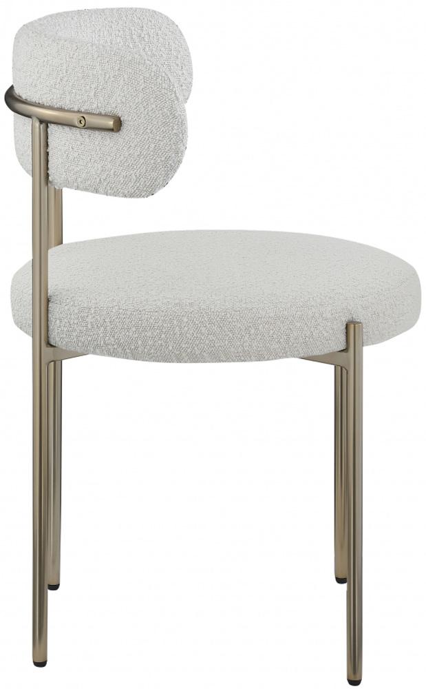 Meridian Furniture - Beacon Cream Boucle Fabric Dining Chair (Set of 2) - 887Cream-C veiw 4