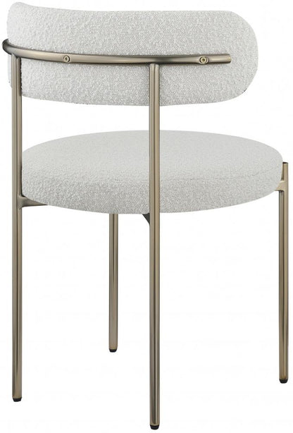 Meridian Furniture - Beacon Cream Boucle Fabric Dining Chair (Set of 2) - 887Cream-C veiw 5