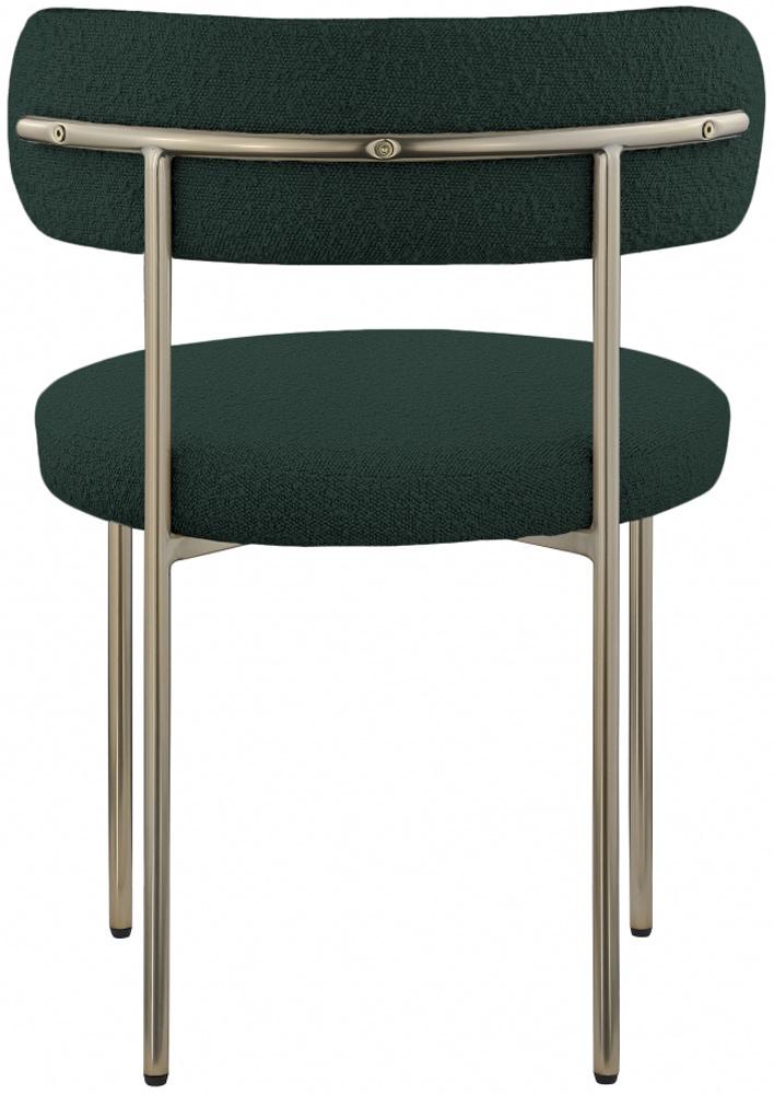Meridian Furniture - Beacon Green Boucle Fabric Dining Chair (Set of 2) - 887Green-C veiw 2
